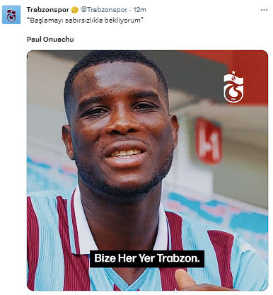 Trabzonspor, yeni transferi KAP'a bildirdi! Paul Onuachu'nun maliyeti belli oldu - Resim: 0