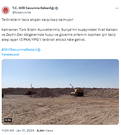 Milli Savunma Bakanlığı duyurdu! 13 PKK/YPG'li terörist etkisiz hale getirildi - Resim: 0