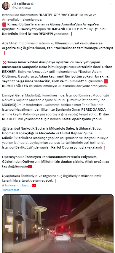 Bakan Yerlikaya açıkladı! Uyuşturucu örgütünün kırmızı bültenle aranan lideri İstanbul'da yakalandı - Resim: 3
