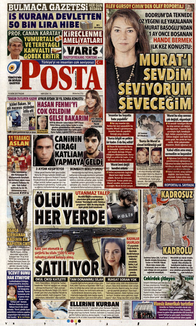 Gazete manşetleri Hürriyet - Fanatik - Sözcü 14 Ekim 2017 - Resim: 4