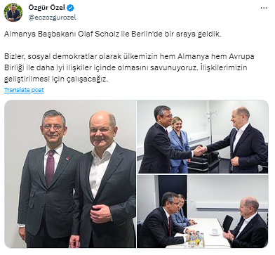 CHP lideri Özgür Özel, Almanya Başkanı Olaf Scholz ile buluştu - Resim: 0