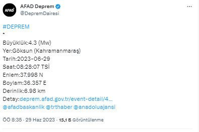 Kahramanmaraş'ta korkutan deprem! AFAD'dan açıklama var - Resim: 0