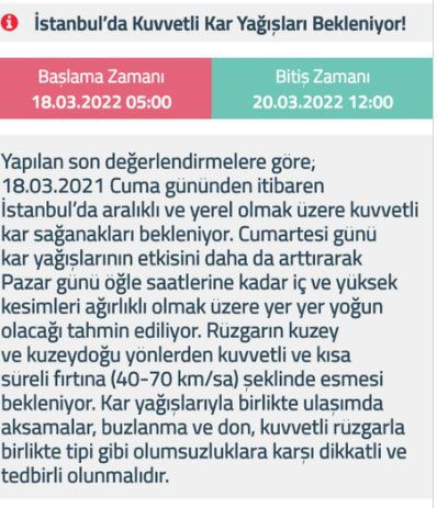 Yarın kuvvetli kar geliyor İstanbul için Meteoroloji ve AKOM'dan acil uyarılar var - Resim: 3