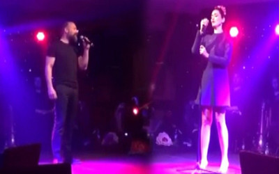 Halit Ergenç ve Bergüzar Korel'in sahne şovu