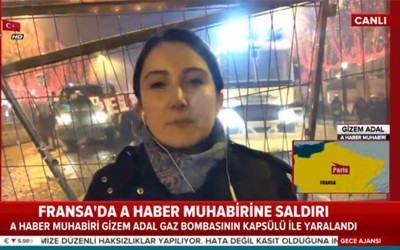 A Haber muhabirine Fransa'da gaz bombalı saldırı!