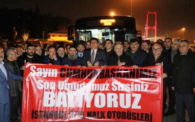 İstanbul'da özel halk otobüsü işletmecilerinden eylem