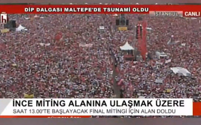 Erdoğan İnce'nin Maltepe mitinginden 2 puan çıkardı 