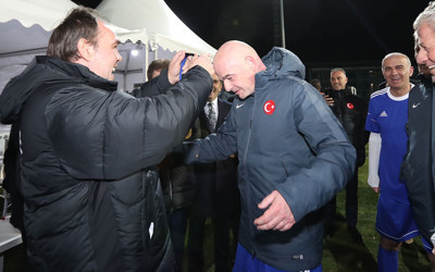 Gianni Infantino'dan Yıldırım Demirören'e ziyaret