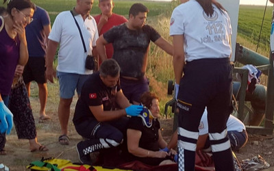 Sulama kanalına düşen otomobilde 25 saat kurtarılmayı bekledi