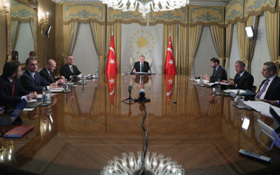 Erdoğan Macron Merkel Johnson 4'lü zirvesi sona erdi