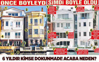 Tam 6 yıl oldu ama Reza Zarrab-Ebru Gündeş'in kaçak yalı ve köşklerine dokunulmadı