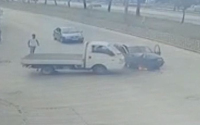 Bursa'daki feci kazanın görüntüsü ortaya çıktı! Araçtan böyle kurtuldular