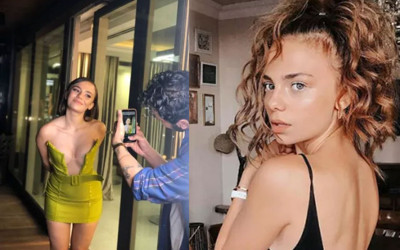Bahar Şahin'in göğüs dekoltesi Hamlet galasına damga vurdu! Gece hastanede bitti...