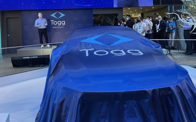 Türkiye'nin otomobili Togg ilk kez uluslararası sahneye çıktı