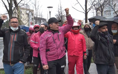 Almanya Başkonsolosluğu önünde Yemeksepeti eylemi! Bakın ne kadar maaş istiyorlar