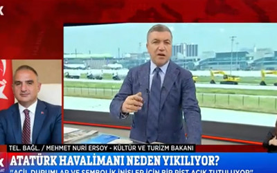 Fox TV canlı yayınında açıkladı! Bakan Ersoy'dan Atatürk Havalimanı'ndaki pistlerin yıkılmasına ilişkin açıklama