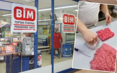 BİM'de skandal görüntü! BİM kıyma yerine millete ne veriyor bu video olay oldu