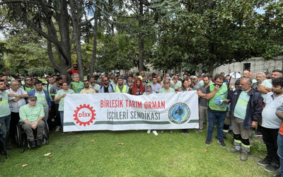 İBB Ağaç ve Peyzaj AŞ işçilerinden 'düşük maaş' protestosu