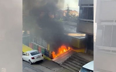Bursa'da anaokulu alev alev yandı
