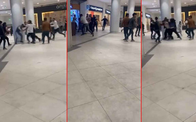 Bursa'da iki grup birbirine girdi: Alışveriş merkezi savaş alanına döndü!
