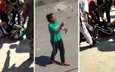 Antalya'da bıçaklı kadın mahalleliyi canından bezdirdi