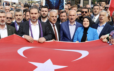 Trabzon'da Cumhur İttifakı'ndan Cumhurbaşkanı Erdoğan'a destek yürüyüşü