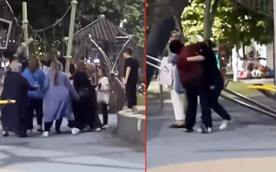 Sakarya'da kadınların meydan savaşı! İki grup parkta birbirine girdi: Çevredekiler güçlükle ayırdı