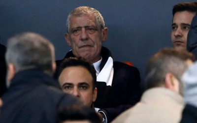 Fernando Santos, Beşiktaş maçını tribünden takip etti