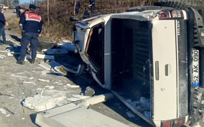 Ordu’da kamyonet takla attı: 1 ölü, 3 yaralı