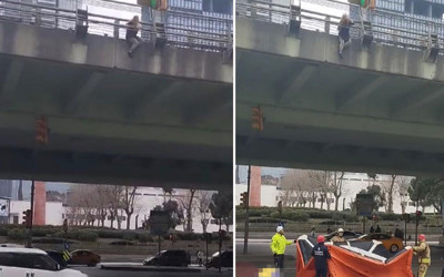 İstanbul'da bir kadın viyadükten aşağıya atladı! Son anda yatağa düştü
