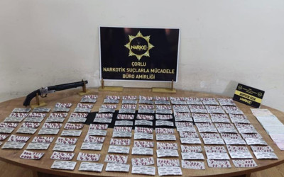 Tekirdağ'da bin 876 uyuşturucu hap ele geçirildi