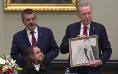 Cumhurbaşkanlığı Külliyesi'nde söz çocukların! Erdoğan 23 Nisan minikleri kabul etti