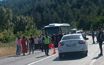 Karabük'te feci kaza! Motosikletle otobüsün altında kaldı