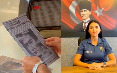 Tüyleri diken diken eden 10 Kasım videosu! Mersin Emniyet Müdürlüğü paylaştı