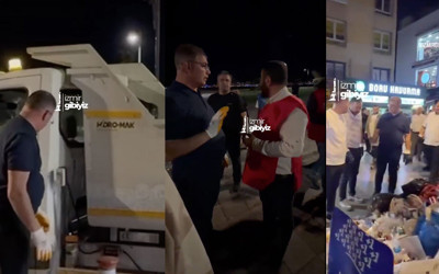 Başkan Cemil Tugay İzmir'de bizzat çöp topladı grevdeki işçiler posta koydu