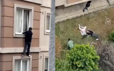 Ümraniye’de dehşet! Aile tarafından yakalanan çift camdan atladı!