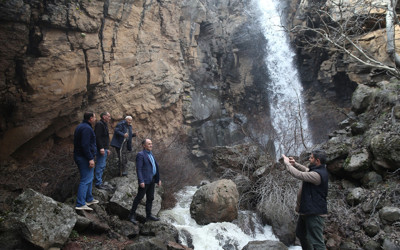 Erciyes Dağı eteklerindeki şelale, 10 yıl sonra yeniden çağlamaya başladı