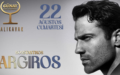 Konstantinos Argiros, 22 Ağustos'ta Günay Yalıkavak’ta sahne alacak