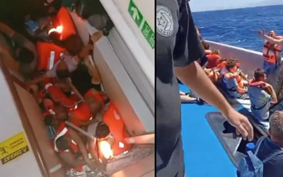 Girne faciasındaki en dehşet görüntü : Batıyoruz kaptana söyleyin geri dönsün