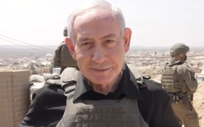 Katil Netanyahu Gazze'de kamera karşısına çıktı