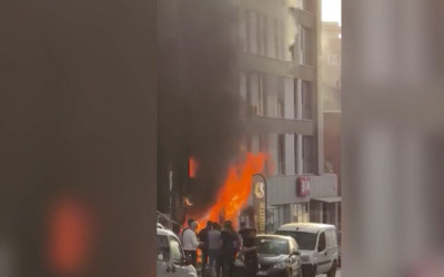 Pendik'te iş yerinde çıkan yangın söndürüldü
