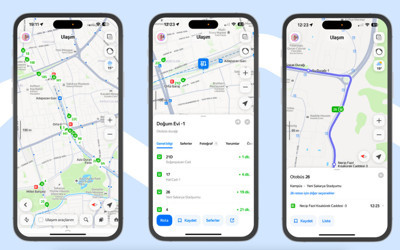 Yandex Maps ve Navi'de canlı toplu taşıma takibi Türkiye'de ilk kez Sakarya'da kullanıma sunuldu
