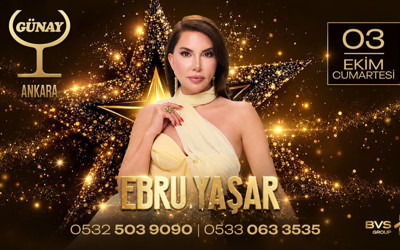 Ebru Yaşar, 3 Ekim’de Günay Ankara sahnesinde müzik rüzgarı estirecek!