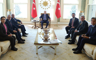 Cumhurbaşkanı Erdoğan, Orhan Çerkez ve Sacit Terzi'yi kabul etti