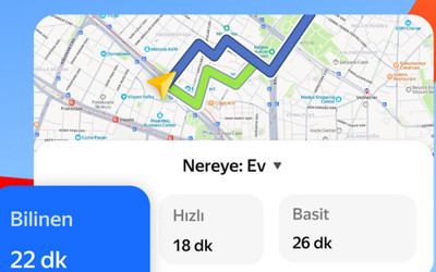 Yandex Maps & Navi, Türkiye'de sürücülere göre kişiselleştirilmiş rotaları kullanıma sundu