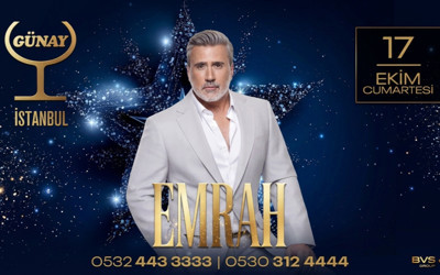 Emrah 17 Ekim Cumartesi Günay Restaurant İstanbul'da sahne alıyor!