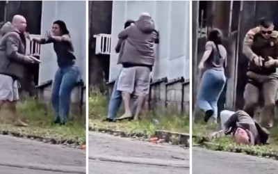 Sokak ortasında aksiyon filmlerini aratmayan olay! Eşini silahla rehin aldı