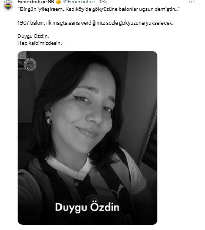 "Kanseri yendiğimde balon uçurur muyuz?" demişti! Fenerbahçeli Duygu Özdin'den acı haber - Resim: 1