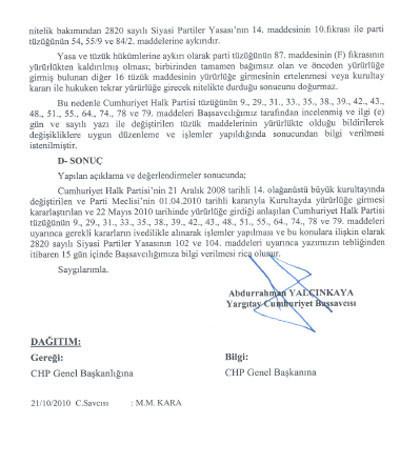 Yargıtay'ın CHP'yi uyardığı o belgeler - Resim: 4