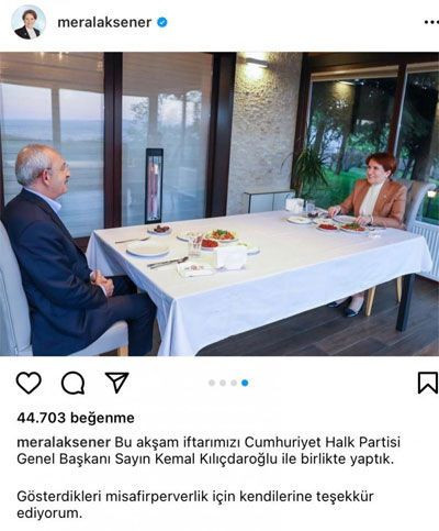 Kemal Kılıçdaroğlu ve Meral Akşener iftarda buluştu - Resim: 1